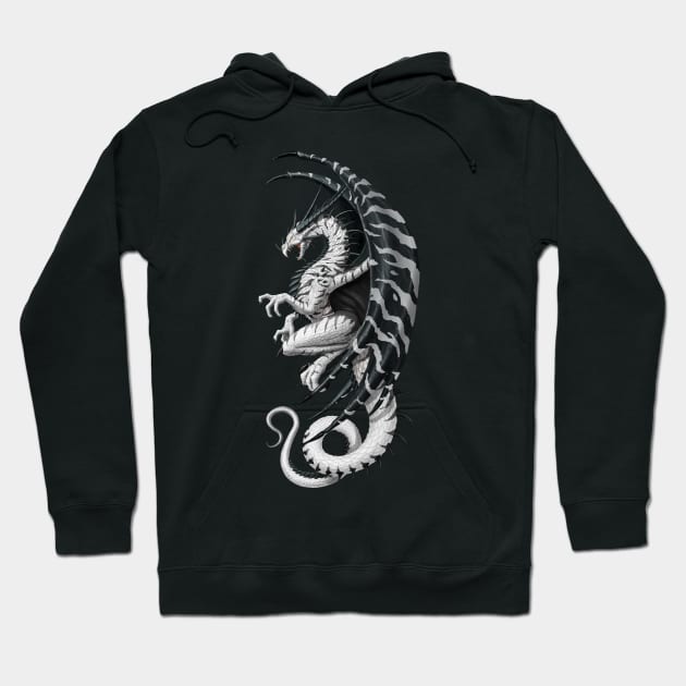 Master Dragon white Hoodie by chriskar